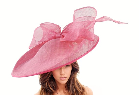 Hot Pink Statement Hatinator Kentucky Derby Fascinator  display picture 2
