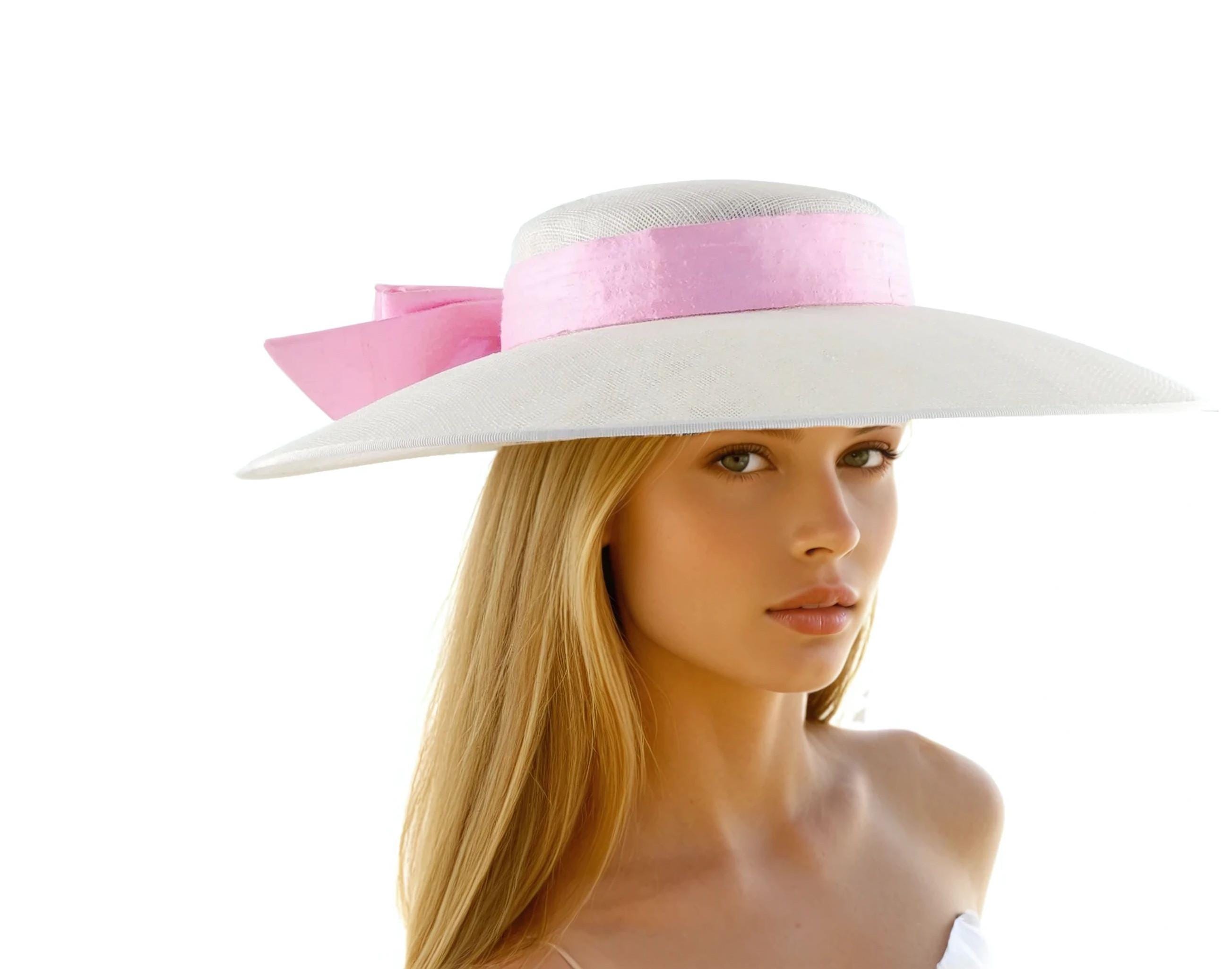 Ace of Hats Blush Pink 100%wool boater hat with velvet band with satin lining Lack of Color Women main image 2
