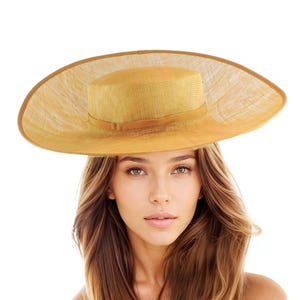SMALL HEAD 55cm Gold Up Form Back Up Turned Millinery SInamay Fascinator Hat Base DIY Material Projects Millinery Supply Wedding Racing