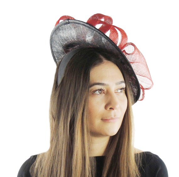 Black Fascinator Hat for weddings/ascot/proms T2 