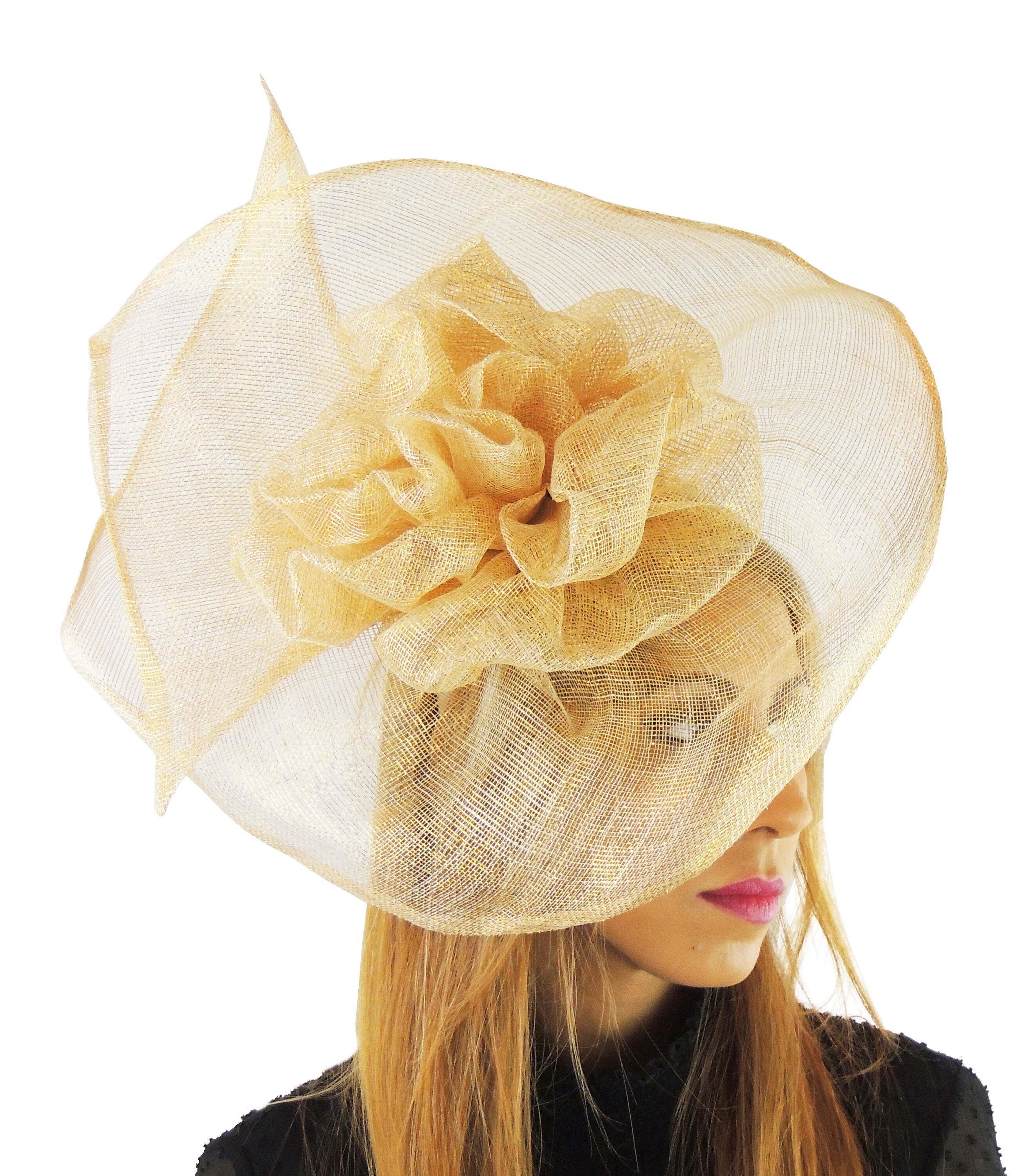 Pale Gold Cassiel Fascinator Hat for 