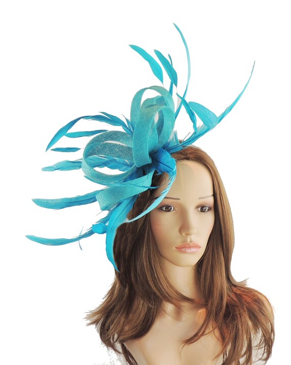 Melik Dark Turquoise Fascinator 