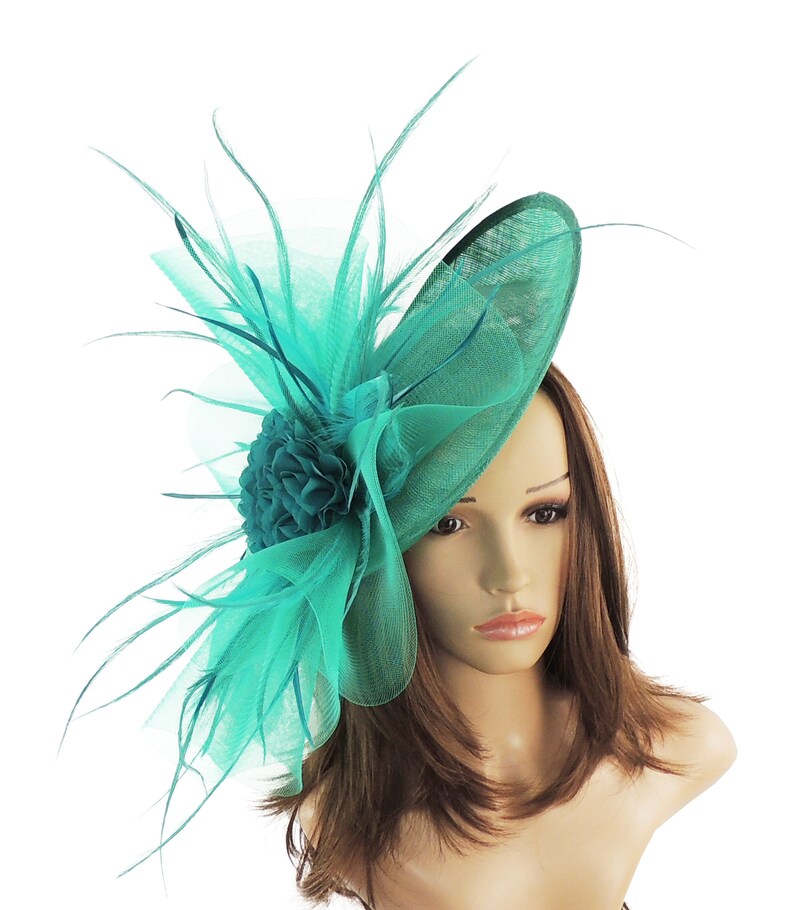 Magdalena Jade Green Fascinator Hat for Weddings Races and Etsy