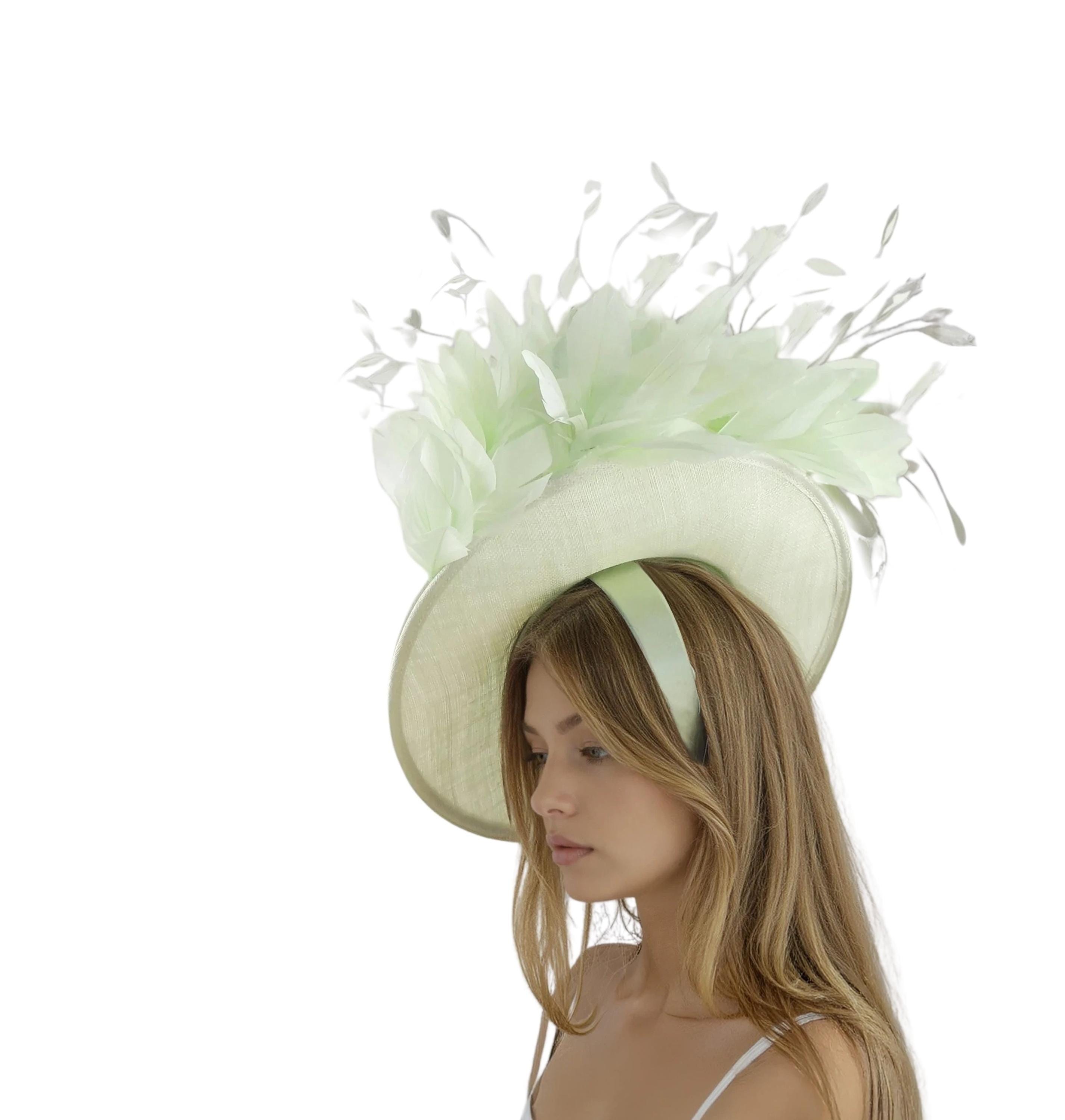 Yellow Fascinator Hats for Women,yellow Kentucky Derby Hat 