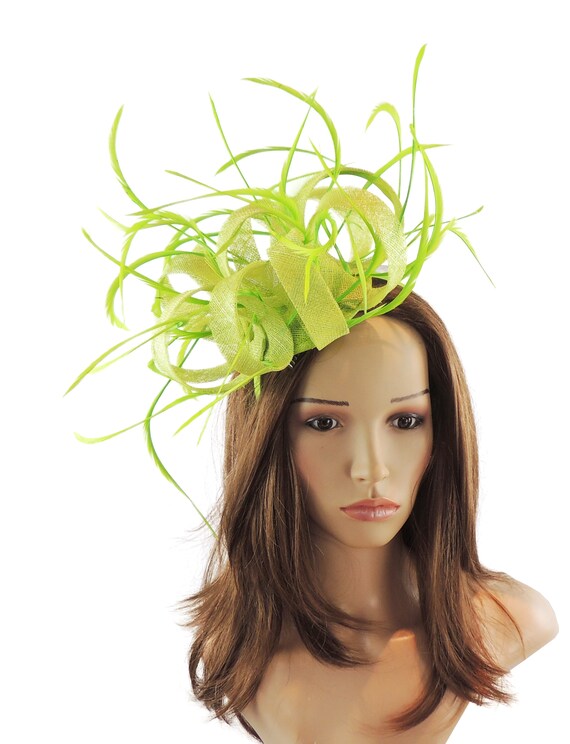 Kremena Lime Green Fascinator Hat for 