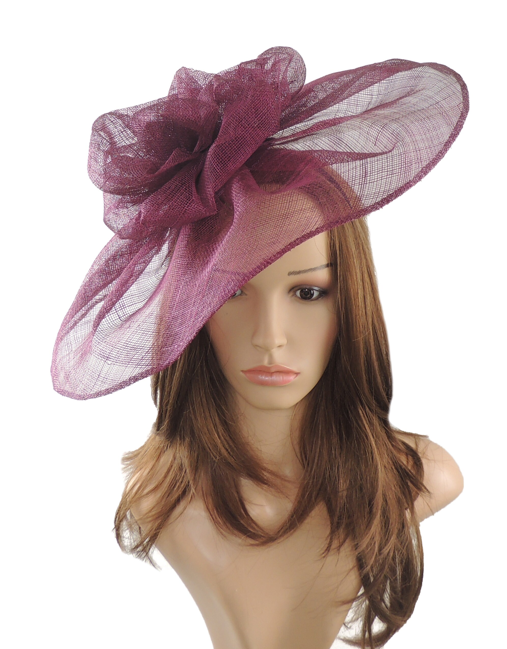 Plum Cassiel Fascinator Hat for 