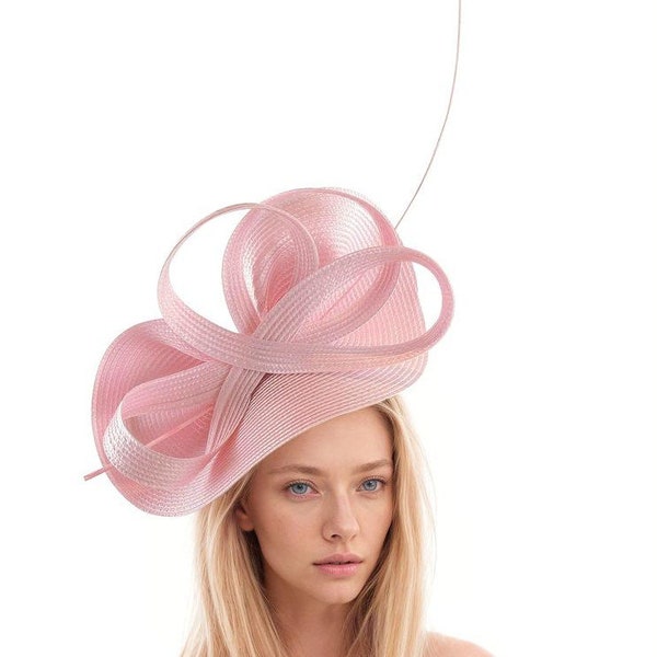 Candy Pink Womens Kentucky Derby Royal Ascot Fascinator Hat Mad Hatter Garden Tea Party Wedding Headband Cocktail Statement Headpiece Races