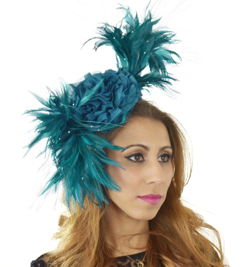 Teal Green Ascot D Fascinator Hat for Kentucky Derby Weddings Etsy