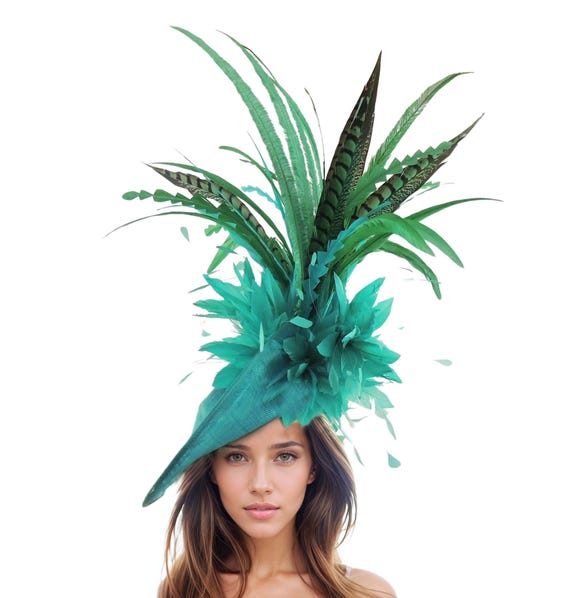 Kentucky Derby Hat Fascinator Green Statement One Of A Kind Hats is your one-stop shop for all things  main image 4
