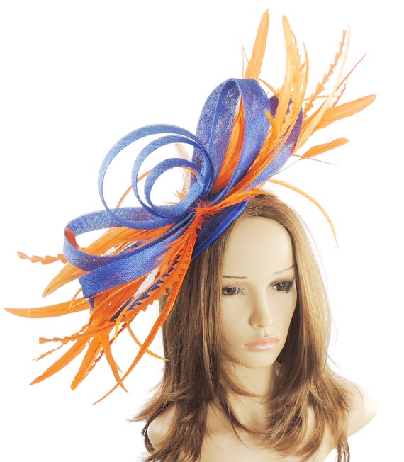 Orange Trifle Fascinator Hat 