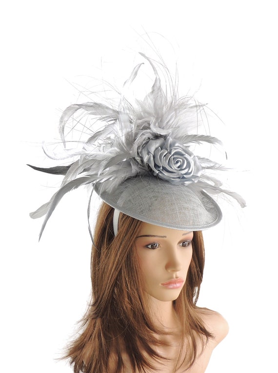 Ladies grey wedding sale hats