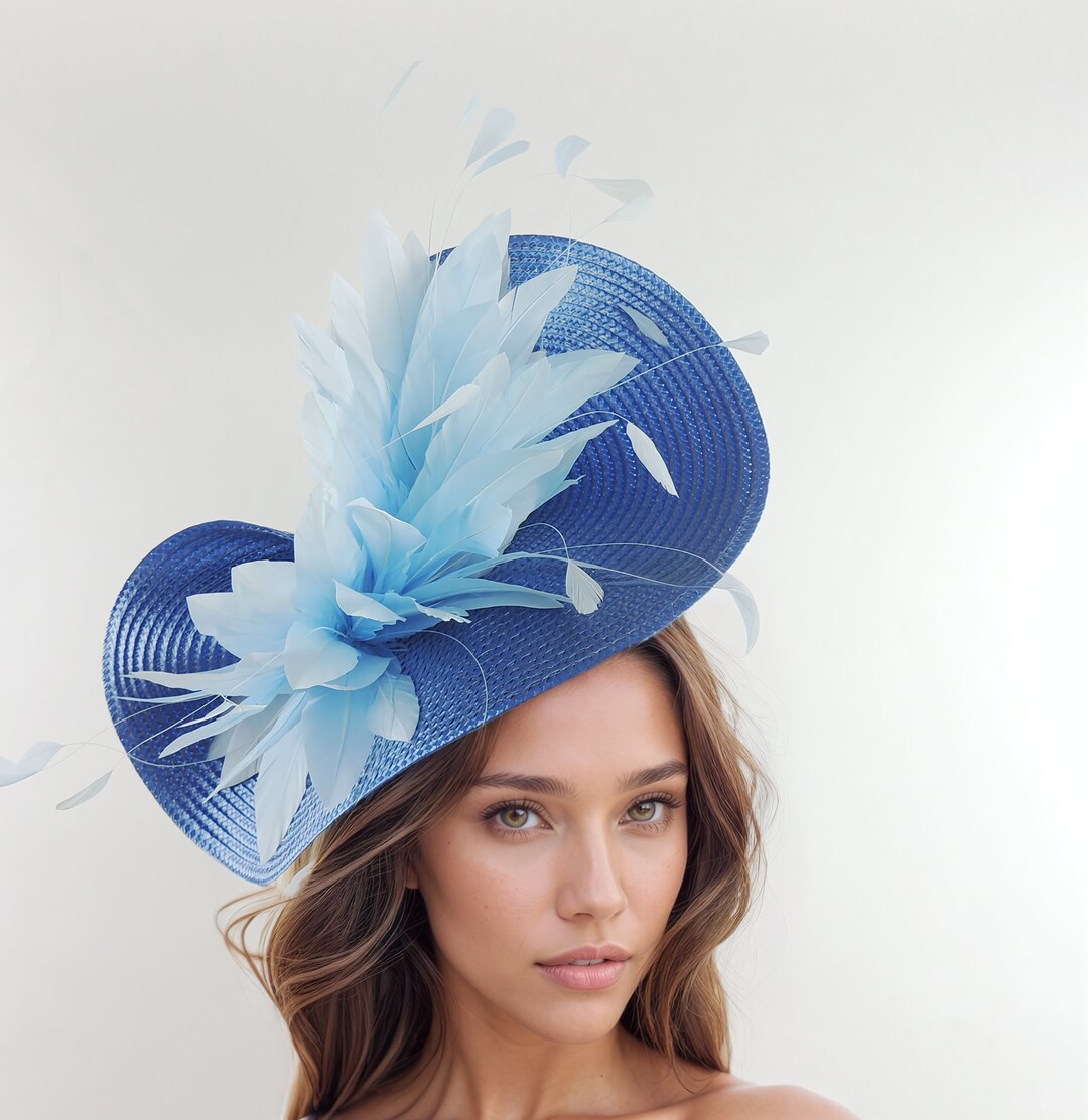 Royal Cobalt Blue Baby Pale Saucer Disc Kentucky Derby Fascinator Hat royal-cobalt-blue-baby-pale-saucer-disc-kentucky-derby-fascinator-hat