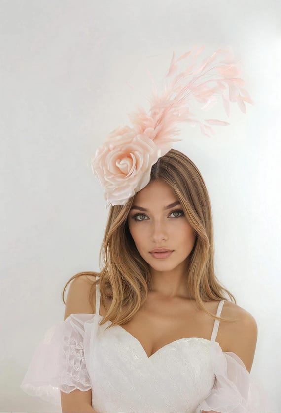 Purple Feather Kentucky Derby Fascinator Hat Wedding  display picture 3