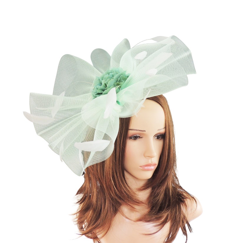 Mint Green Jade Fascinator Hat for Weddings Races and Etsy