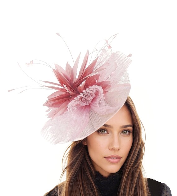 Blush Pink Kentucky Derby Hat, Pink Ascot Fascinator,pink  display picture 1