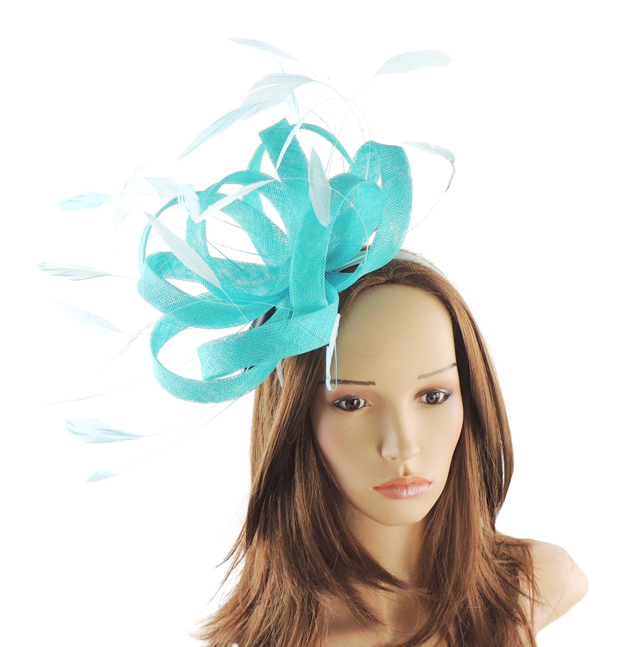 Fireball Turquoise Fascinator Hat for 