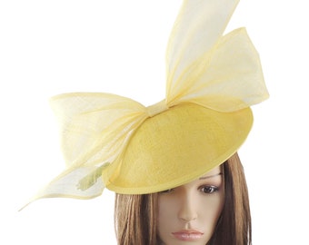 Yellow Rook Fascinator Hat for Kentucky 