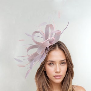 Flieder Lavendel Baby Rosa Damen Kentucky Derby Royal Ascot Fascinator Garten Teeparty Hochzeit Stirnband Cocktail Statement Kopfschmuck Hut