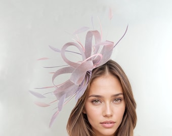 Lilas lavande bébé rose Womens Kentucky Derby Royal Ascot fascinator chapeau jardin thé mariage bandeau cocktail déclaration casque chapeau