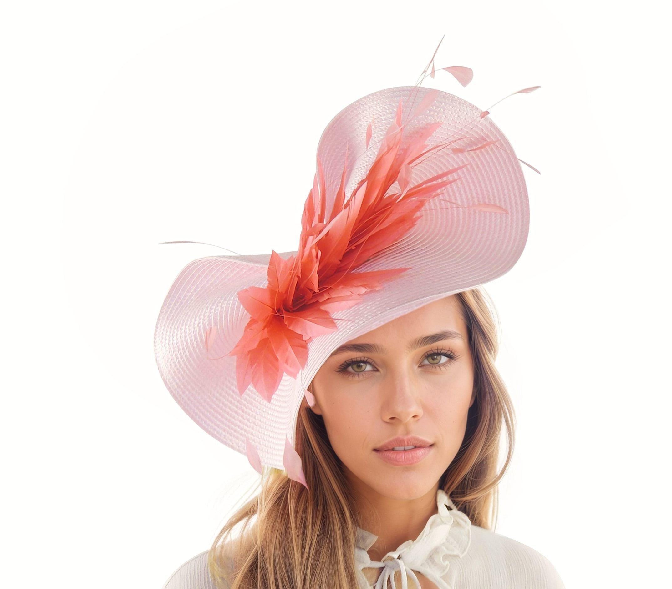 Candy Pink Sage Green Saucer Disc Kentucky Derby Fascinator  display picture 2