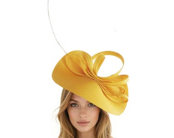 Vintage Yellow Veil Pillbox Hat Fascinator Church Derby Tea Party Mid Century Hesai Fascinator Kentucky Derby Hats for Women Vintage  main image 2