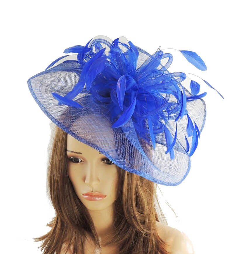 Highball Royal Blue Fascinator Hat for Weddings Races and Etsy