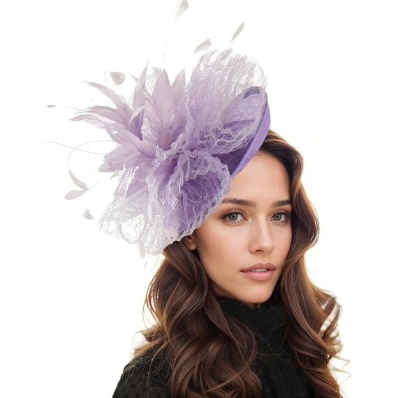 3-teiliges Fascinator-Set Für Frauen – Mit Hut, Schleier, Feder, Perlenkette & Spitzenhandschuhen, Rose