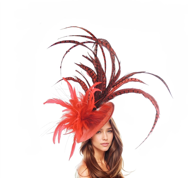 Cream Black Feather Kentucky Derby Fascinator Hat Wedding Cocktail ...
