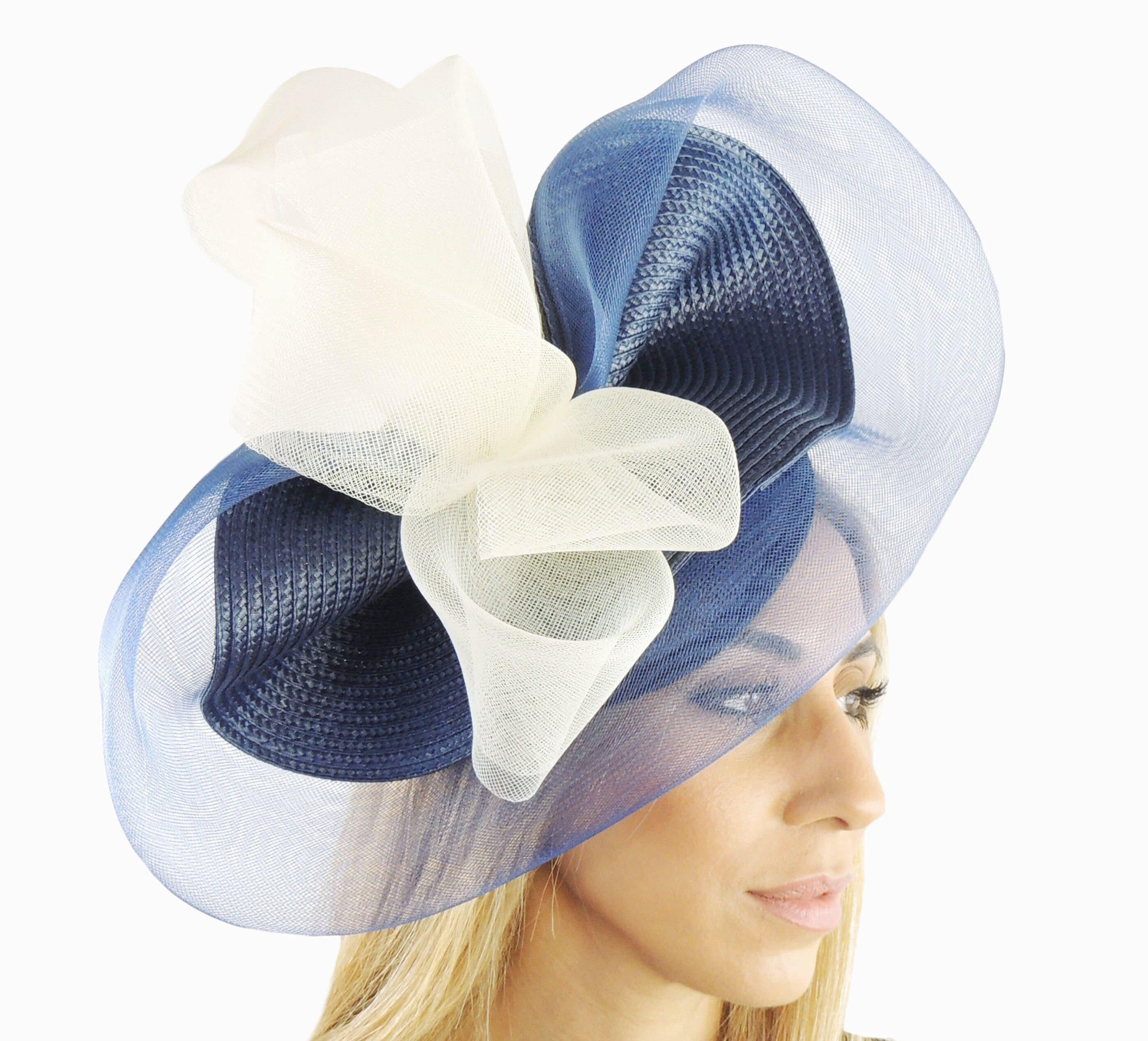Navy and cream hats and fascinators discount