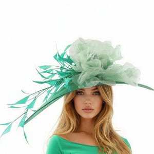 Emerald Green Wide Brim Hats - Etsy