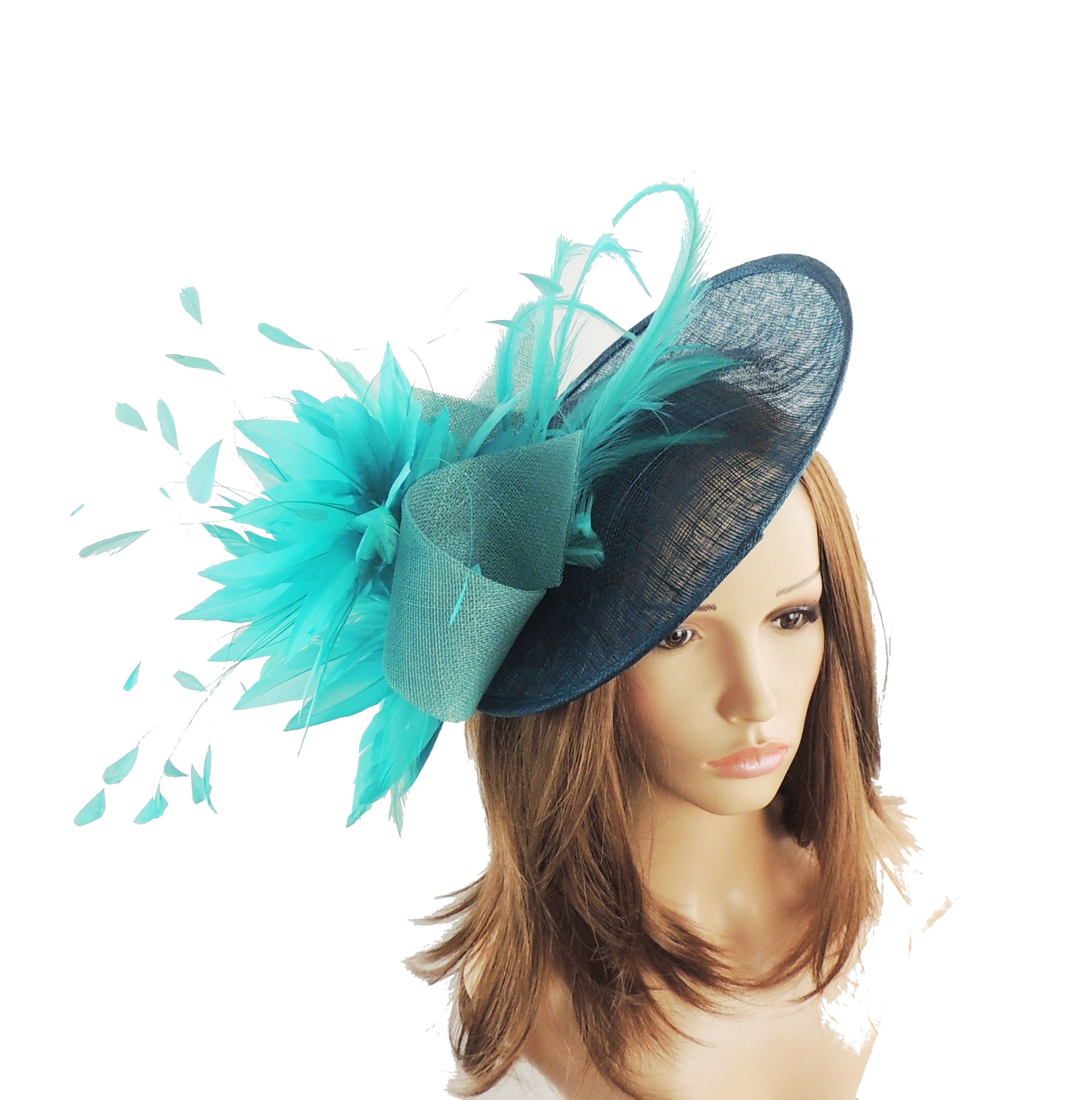Teal \u0026 Turquoise Adonis Fascinator 