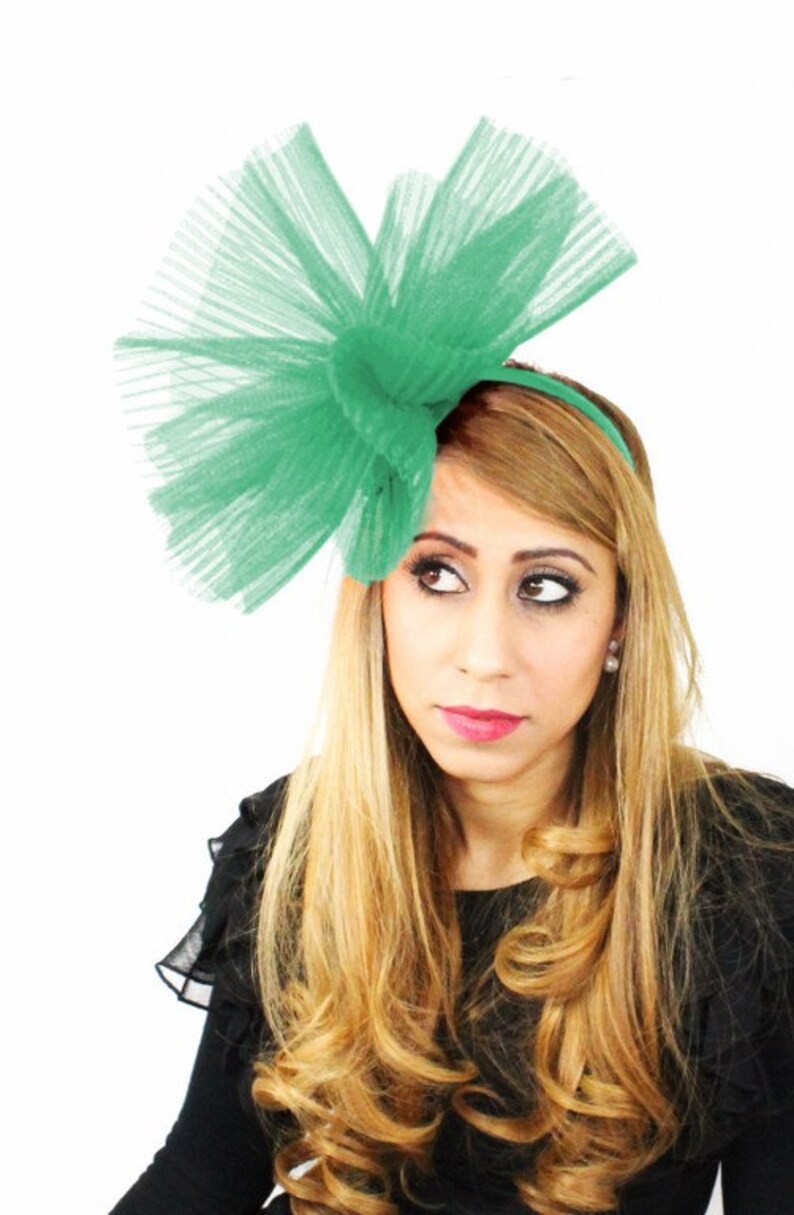 Jade Green Sharpei Fascinator Kentucky Derby or Wedding Hat on Etsy