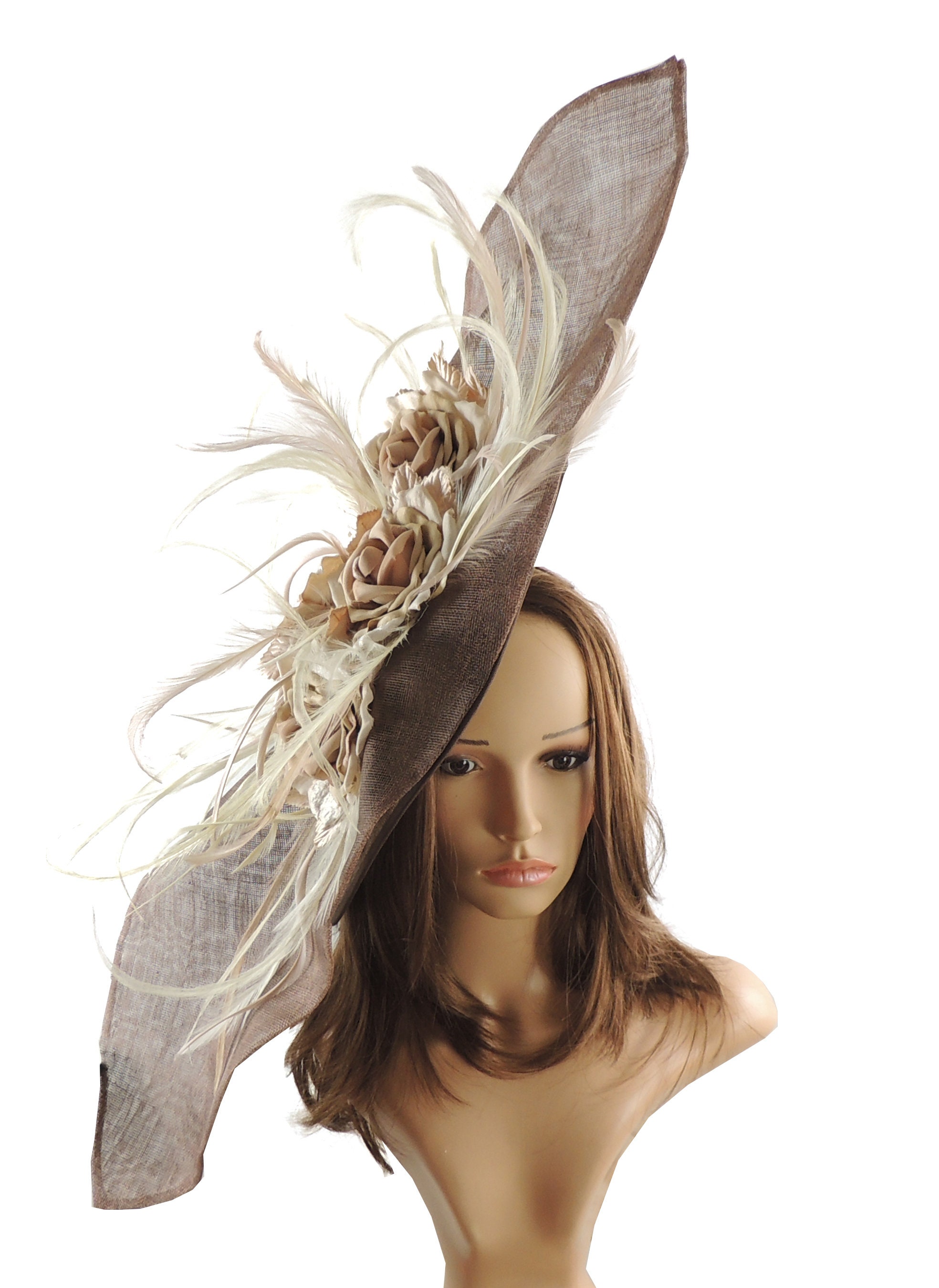 Elisaveta Gold and Brown Fascinator Hat 
