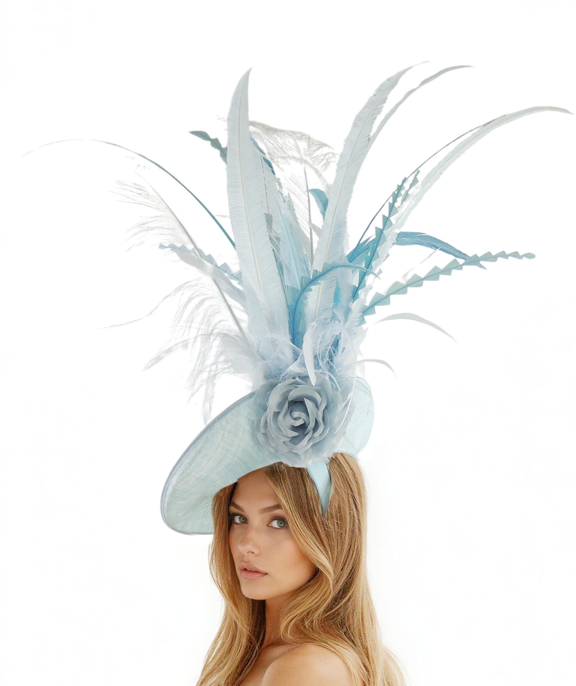 Large Kentucky Derby Hat Ascot Fascinator Lemon Yellow  display picture 1
