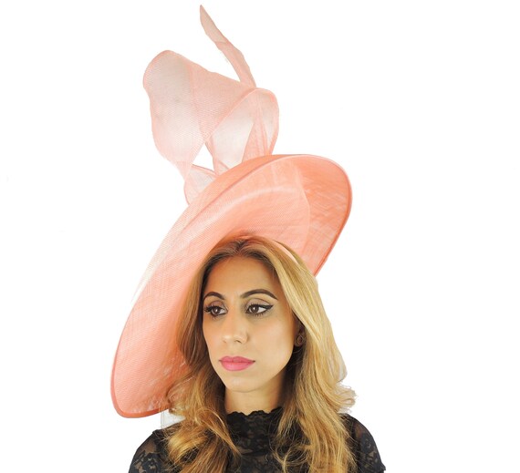 Coral Barn Owl Fascinator Hatinator Hat 