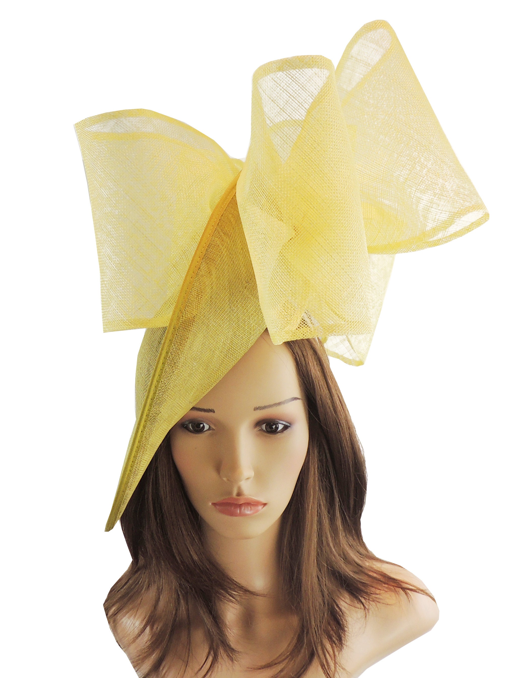 Lemon Yellow Tatiana Fascinator Hat for 