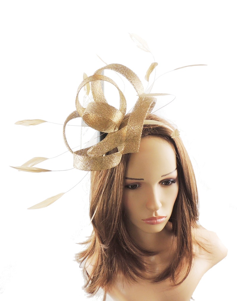 Metalic Gold Loop Fascinator Fascinator Hat for Weddings Etsy