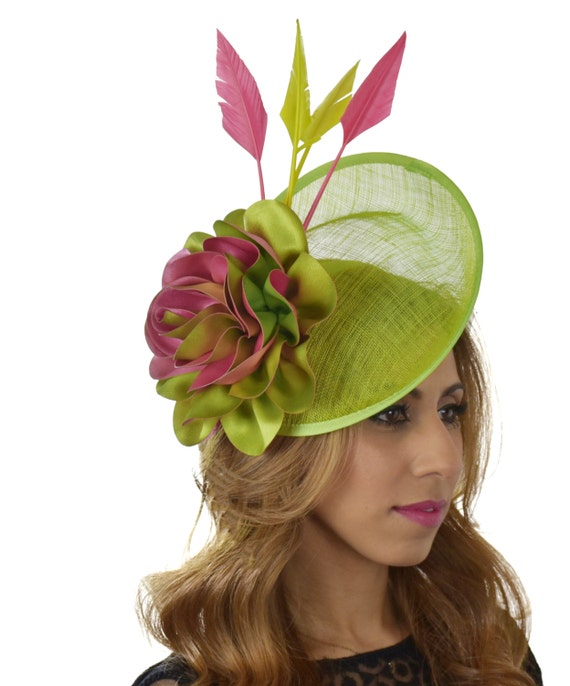 Fuchsia Pink Gulhi Fascinator Hat 