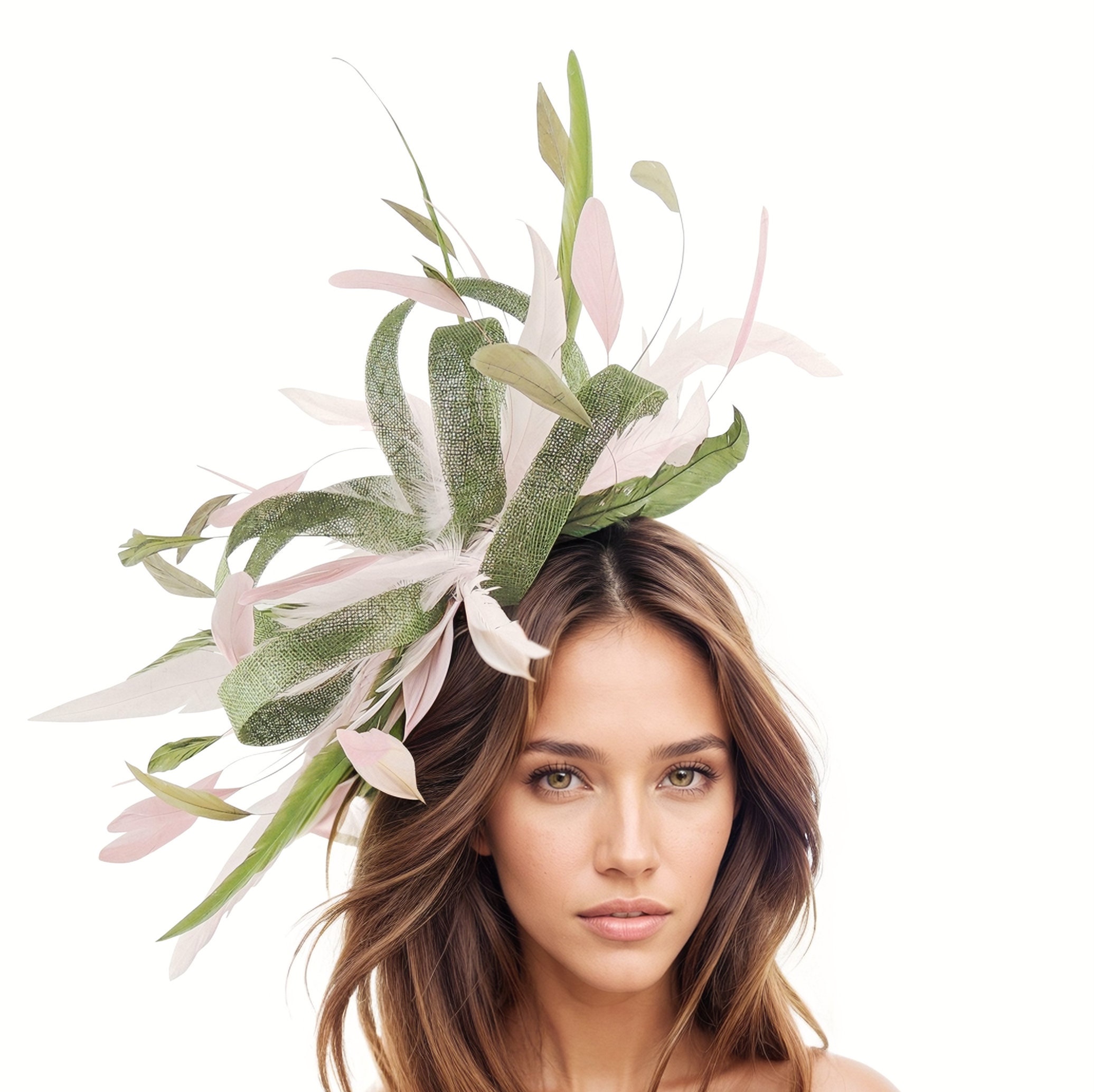 Chic Pastel Green Hat with Pink Floral Accent Pamela Anderson Pairs an Unexpected Hat With the Quirkiest  main image 2