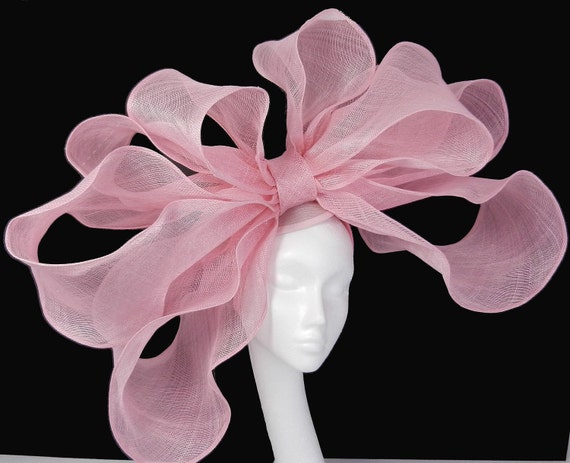 Wavy Bow Candy Pink Fascinator Hat for 