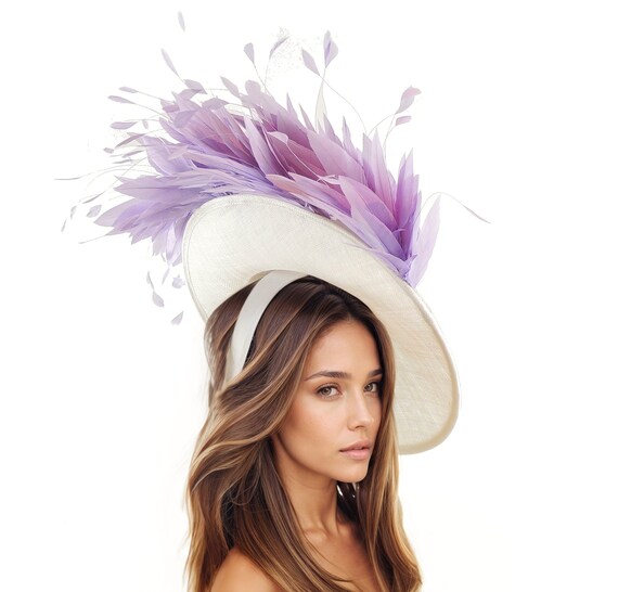 Elegant Purple Feathered Women\'s Hat Zinniday Purple Feather Fascinator Hat - 2026 Mini Elegant  main image 3