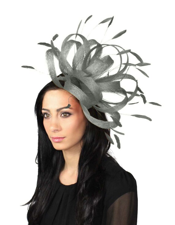 Persian Dark Grey Fascinator Hat for 