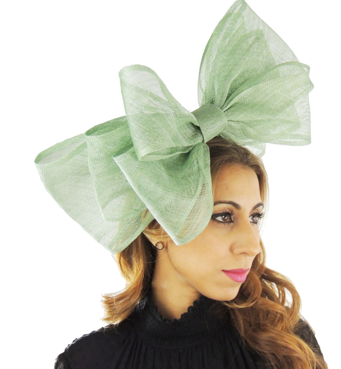 Cliverina 12 Inch Sage Moss Green Fascinator Hat for Weddings Etsy