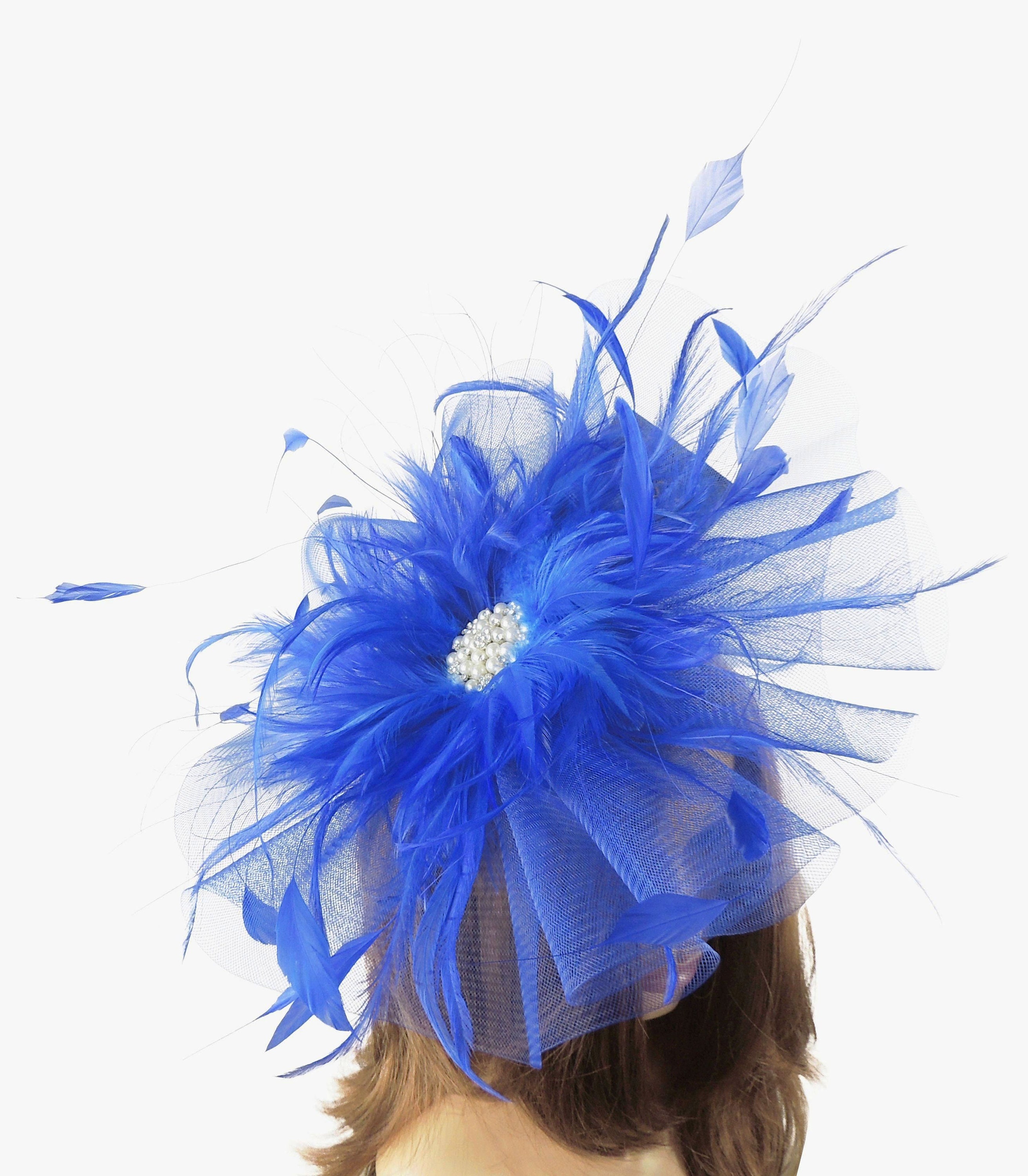 royal blue fascinator hats