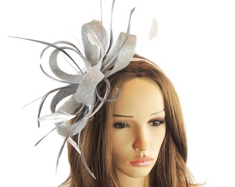 in 40 colours Regan Grey Fascinator Kentucky Derby or Wedding Hat With Headband