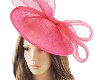 Fuchsia Pink Kelaa Fascinator Hat for 