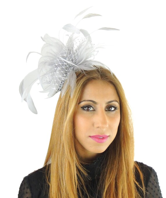 Cleo Metallic Silver Fascinator Hat for 