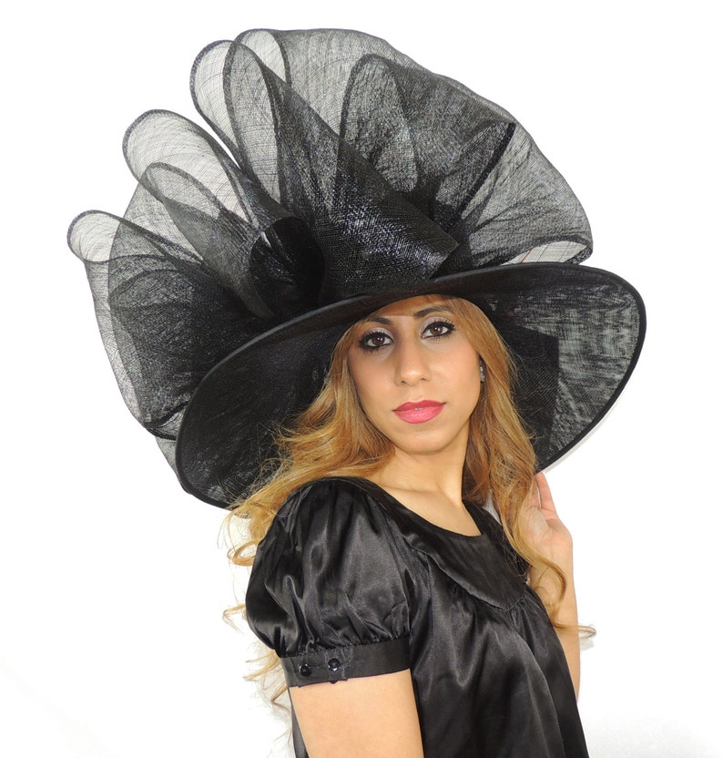 Black Big Bow Hat for Weddings Races and Kentucky Derby in Etsy