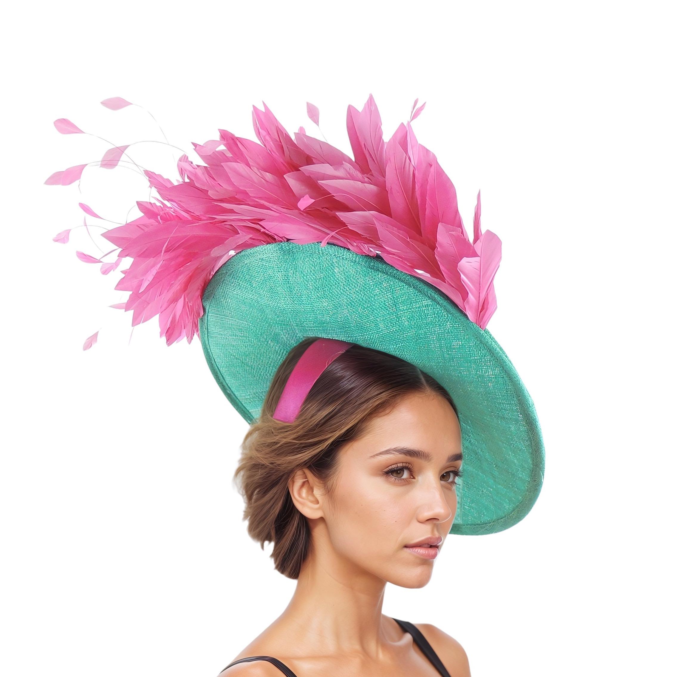 Sage Moss Green Saucer Disc Kentucky Derby Fascinator Hat Royal Ascot ...