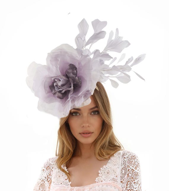 Elegante rosa rossa Kentucky Derby signore cappello da chiesa Fascinator formale